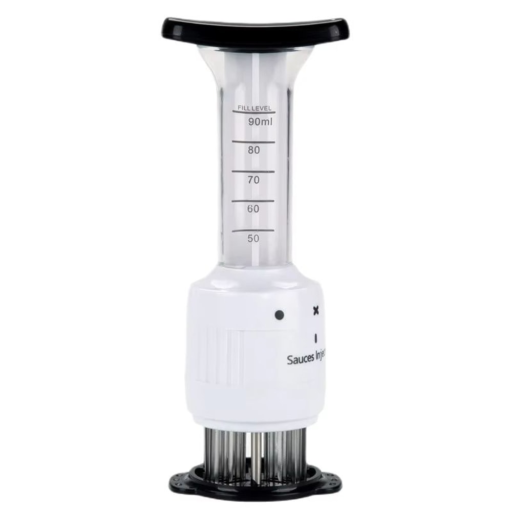 Multifunctional Meat Tenderizer Needle With Marinade Injector Syringe Stainless Steel Kitchen Tool 6
