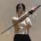 Extendable Japanese 3D Gravity Knife Katana Cosplay Prop For Adults 1