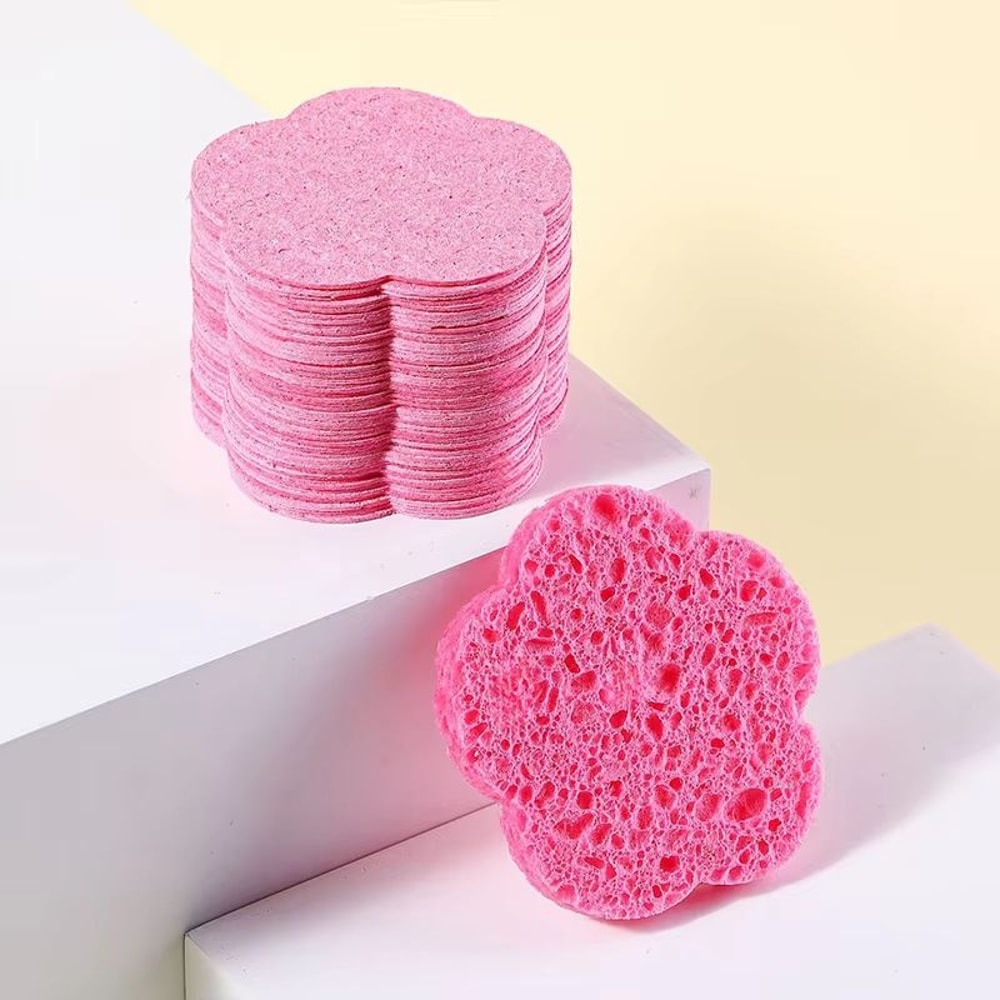 10 Piece Natural Reusable Facial Sponges For Deep Cleansing Exfoliation 3