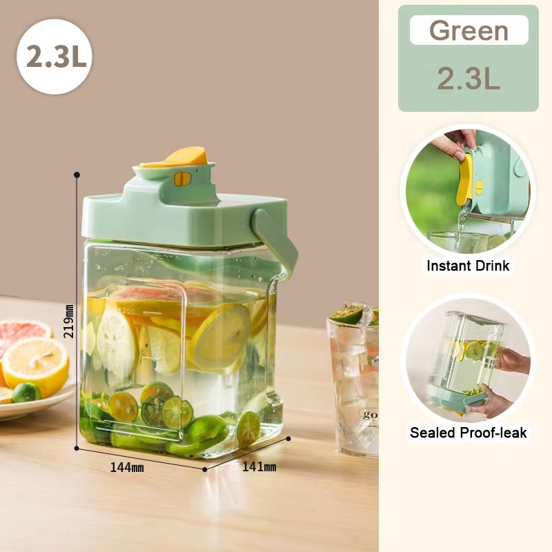 Large Capacity Refrigerator Beverage Dispenser With Faucet Cold Water And Juice Kettle 7