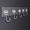 Transparent Multi Row Adhesive Wall Hooks Strong Clear Door And Wall Organizer 0