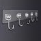 Transparent Multi Row Adhesive Wall Hooks Strong Clear Door And Wall Organizer 0