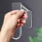Transparent Multi Row Adhesive Wall Hooks Strong Clear Door And Wall Organizer 3