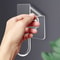 Transparent Multi Row Adhesive Wall Hooks Strong Clear Door And Wall Organizer 3