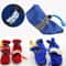 4 Piece Waterproof Anti Slip Dog And Cat Winter Boots Warm Velvet Pet Shoes 2