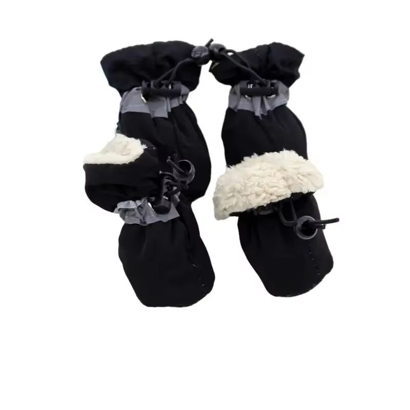 4 Piece Waterproof Anti Slip Dog And Cat Winter Boots Warm Velvet Pet Shoes 7