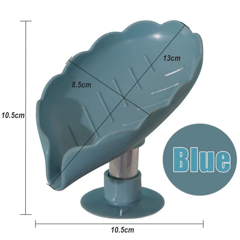 Leaf Shape Suction Cup Soap Holder Soap Dish Tray For Bathroom 11