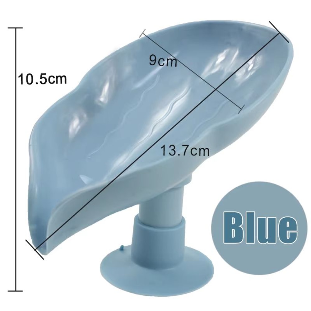 Leaf Shape Suction Cup Soap Holder Soap Dish Tray For Bathroom 12