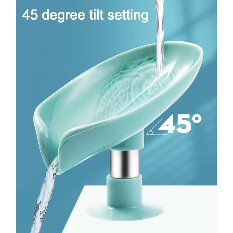 Leaf Shape Suction Cup Soap Holder Soap Dish Tray For Bathroom 5