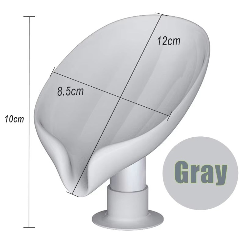 Leaf Shape Suction Cup Soap Holder Soap Dish Tray For Bathroom 6