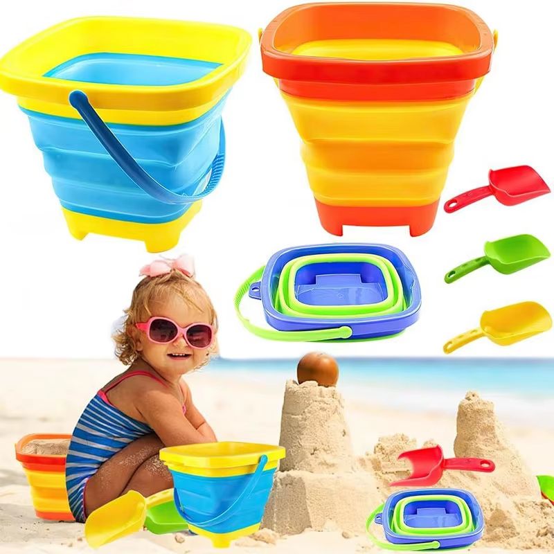 Multifunctional Folding Beach Bucket Portable Water And Outdoor Utility Bucket 0