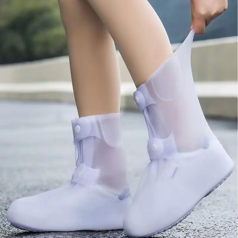 Reusable Waterproof Anti Slip Rain Shoe Covers Outdoor Protection For Adults And Children 2