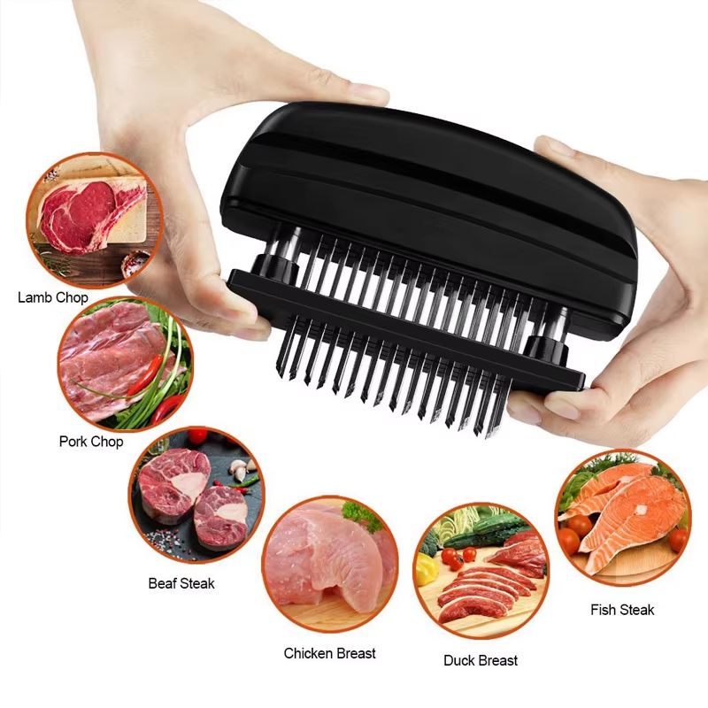Professional Stainless Steel Needle Meat Tenderizer 48 Needle Steak Tool 1