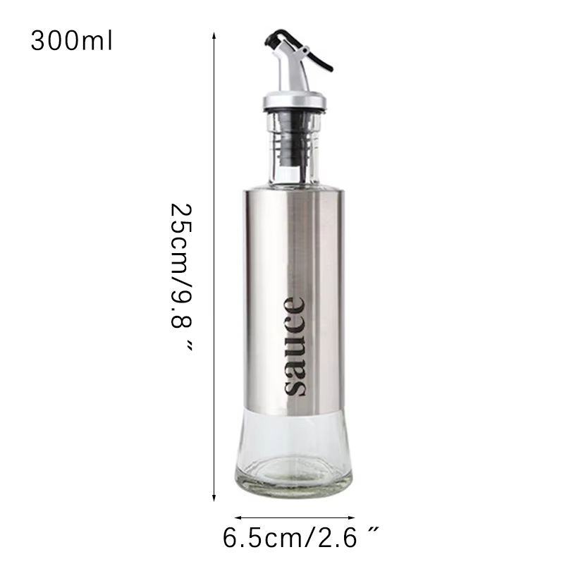 Glass Seasoning Bottle Dispenser Olive Oil Vinegar Sauce Jar For Kitchen 5