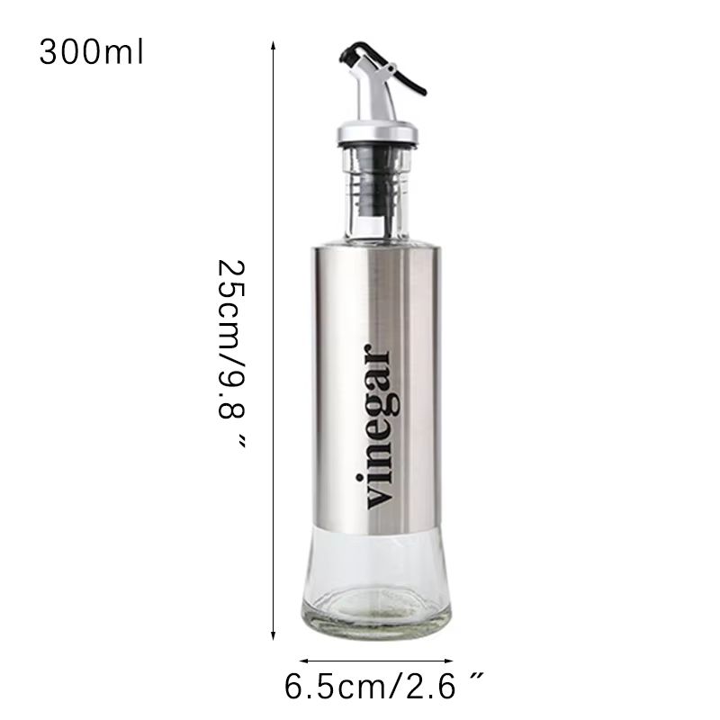 Glass Seasoning Bottle Dispenser Olive Oil Vinegar Sauce Jar For Kitchen 6