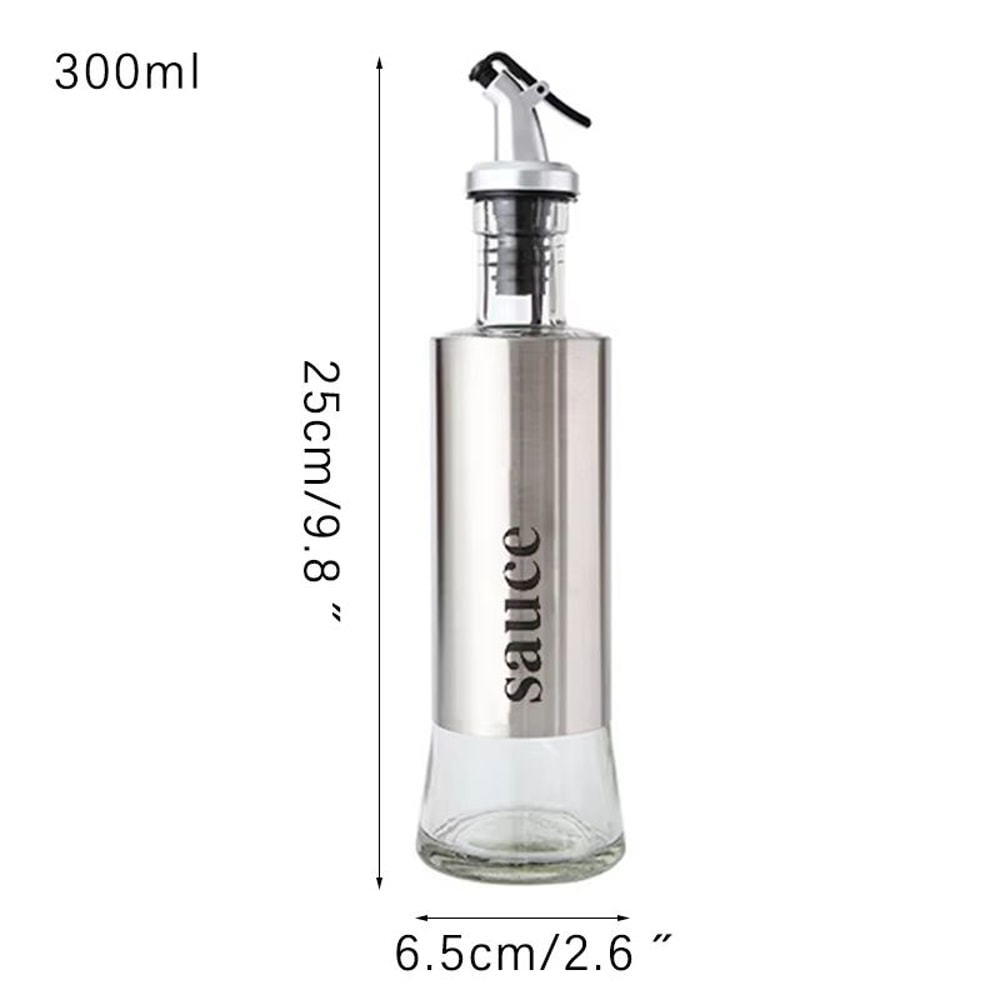 Glass Seasoning Bottle Dispenser Olive Oil Vinegar Sauce Jar For Kitchen 7