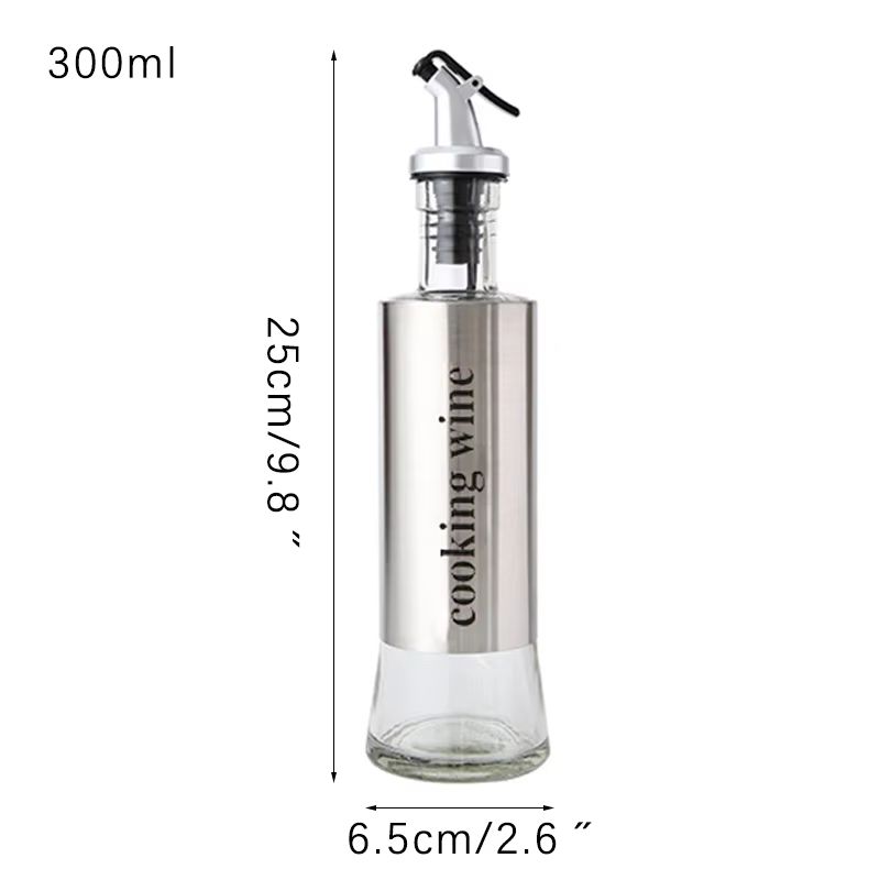 Glass Seasoning Bottle Dispenser Olive Oil Vinegar Sauce Jar For Kitchen 8