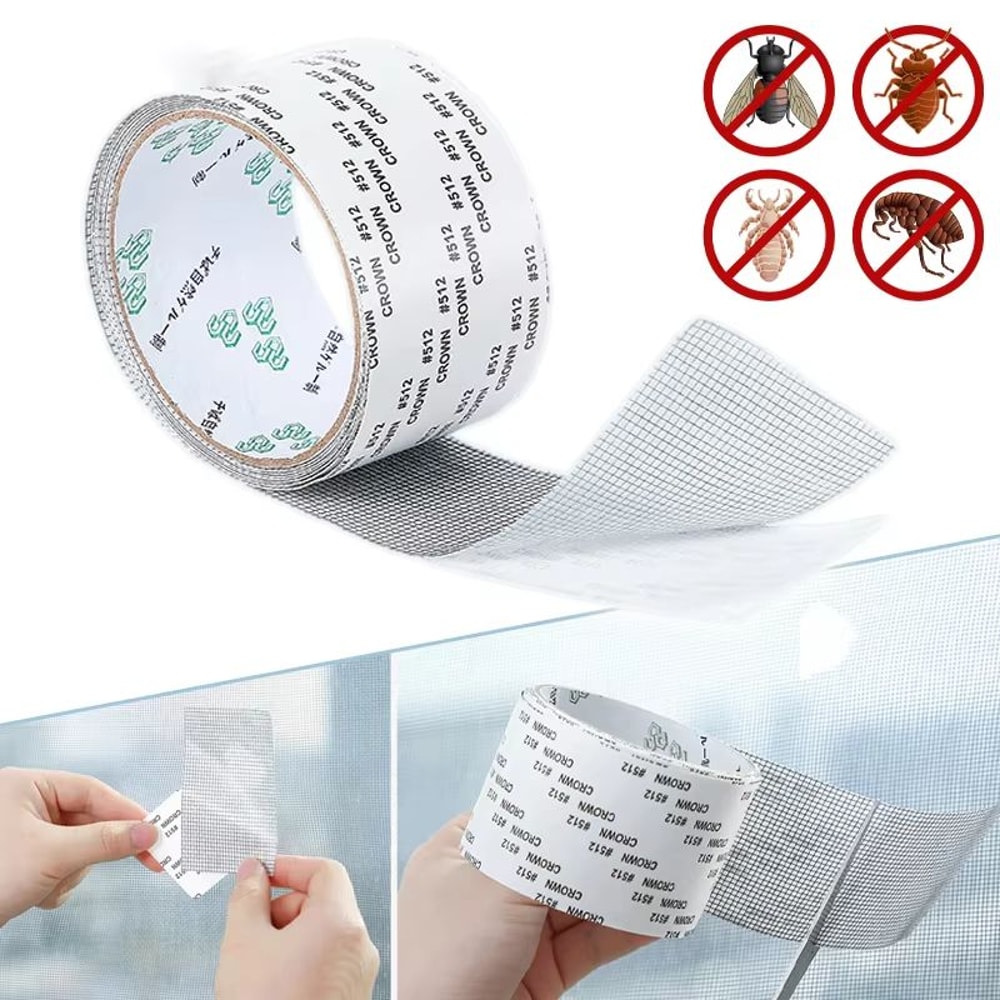 Self Adhesive Window Screen Repair Tape Mesh Sticker Anti Mosquito Net Fix 0
