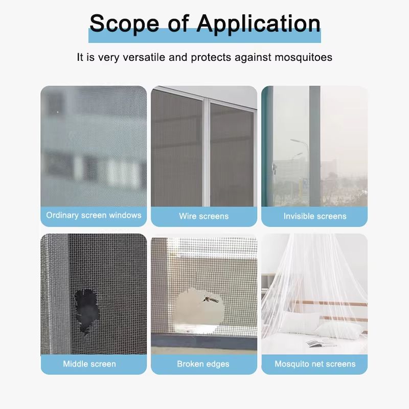 Self Adhesive Window Screen Repair Tape Mesh Sticker Anti Mosquito Net Fix 3