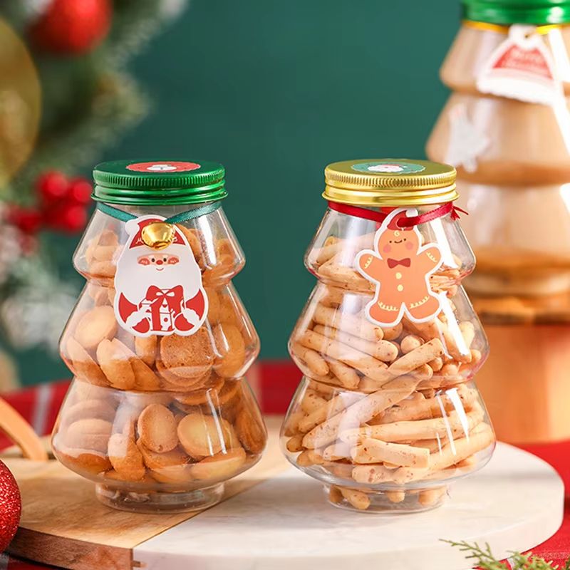 Christmas Tree Sweet Jar Favor Gift Box For DIY Candy Snack Chocolate Packing 0