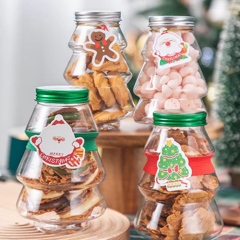 Christmas Tree Sweet Jar Favor Gift Box For DIY Candy Snack Chocolate Packing 1