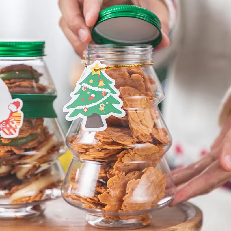 Christmas Tree Sweet Jar Favor Gift Box For DIY Candy Snack Chocolate Packing 3