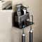 Aluminum Wall Mounted Punch Free Toothbrush And Toothpaste Holder Metal Bathroom Storage Rack 6