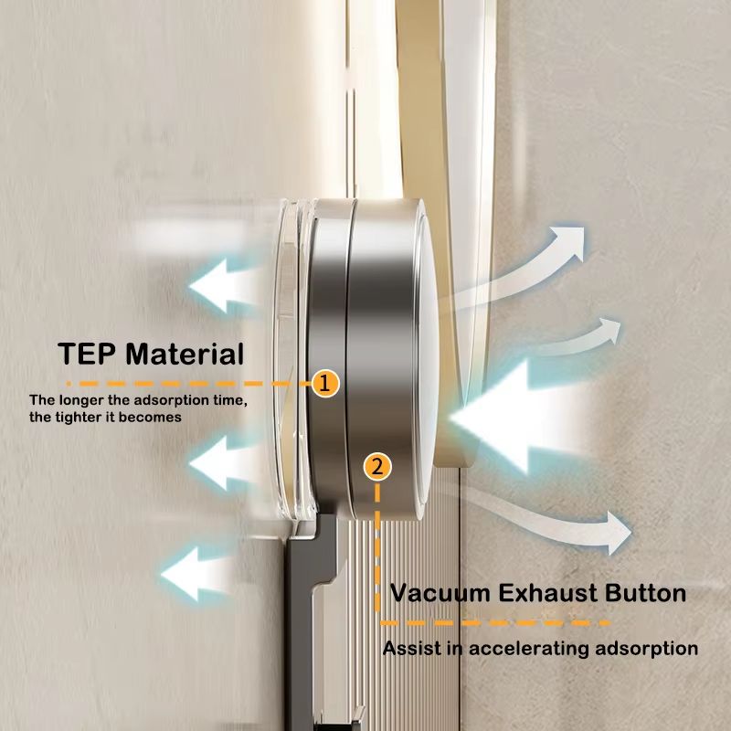 Suction Cup Wall Mounted Soap Holder With Drain Rack Bathroom Storage Organizer 2