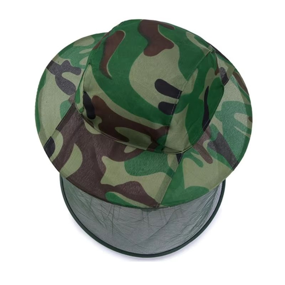 Camouflage Beekeeping Protective Mesh Face Hat Anti Mosquito Outdoor Fishing Face Mask 2