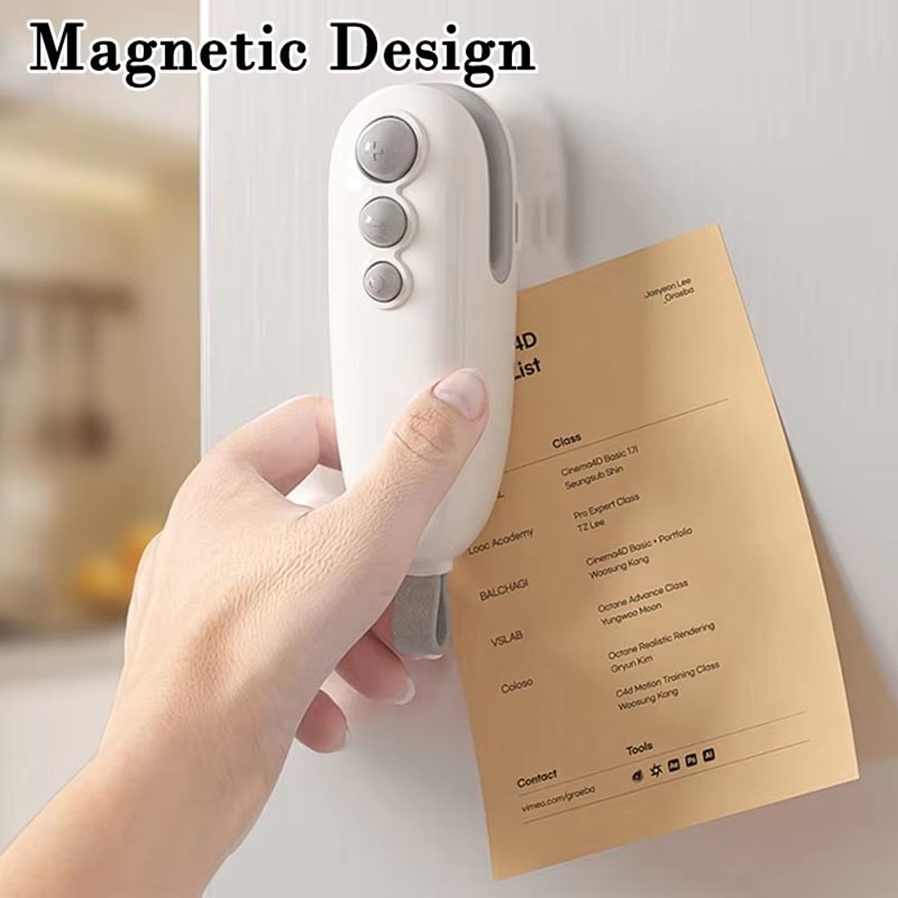 USB Rechargeable Mini Handheld Plastic Bag Sealing Machine 2in1 Heat Sealer For Snacks And Food Sto 0