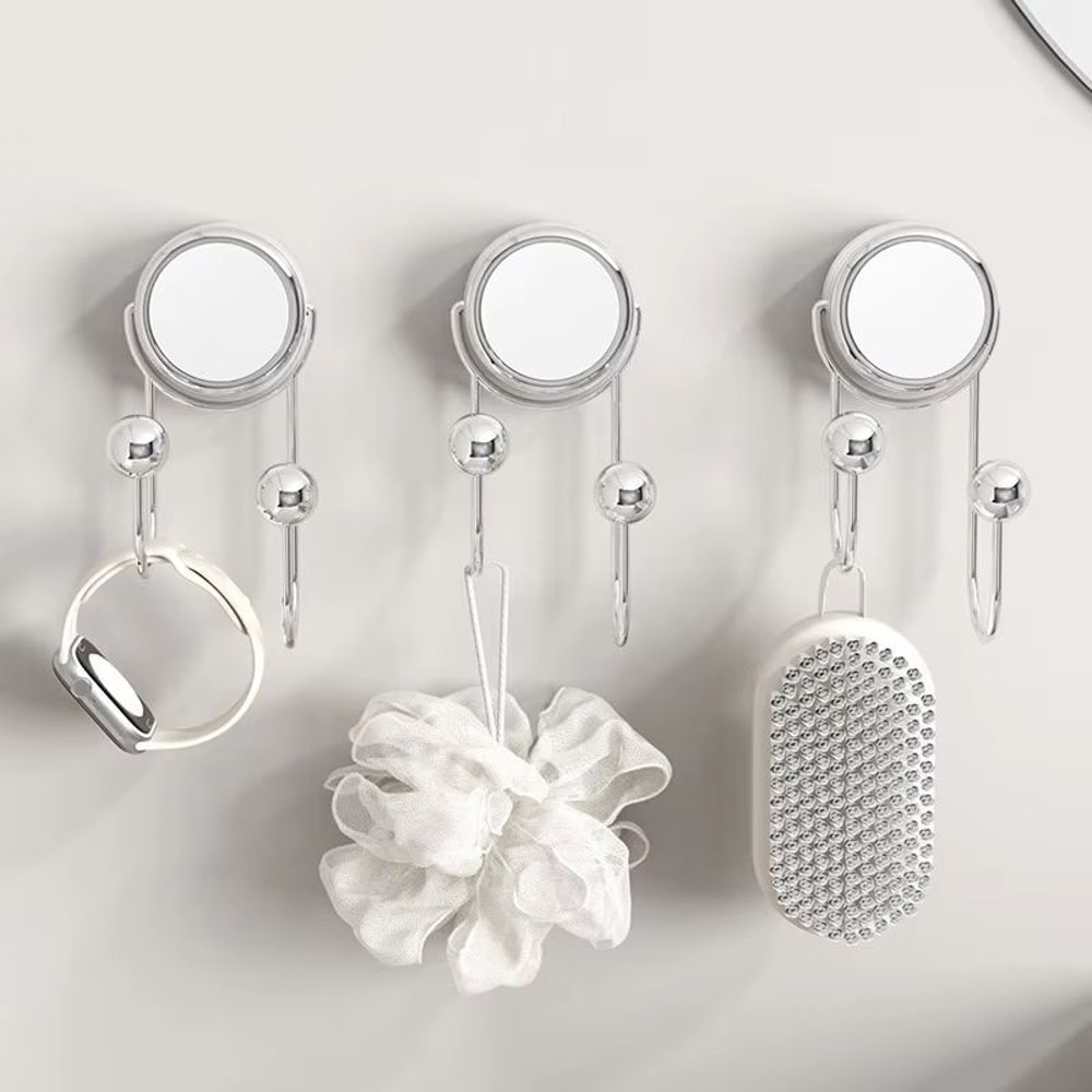 MultiFunction Suction Cup Wall Hooks Strong Load Bearing No Punching Bathroom And Kitchen Organizer 1