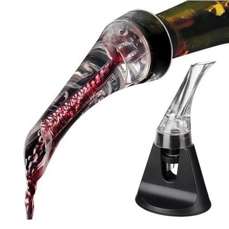 Acrylic Wine Aerating Pourer Decanter Portable Red Wine Bottle Accessory 0