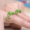 Adjustable Mini Green Tree Frog Open Ring Cute Animal Jewelry For Women And Men 1