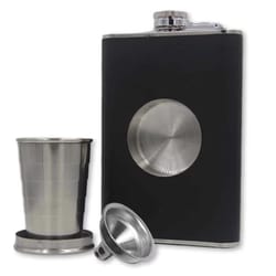 stainless steel 8 oz hip flask set with cup and funnel portable alcohol bottle gift