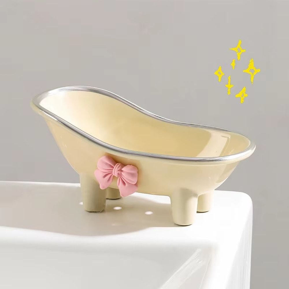 Creative No Punching Bathtub Soap Box Wall Mounted Soap Holder Bathroom Storage Rack 2