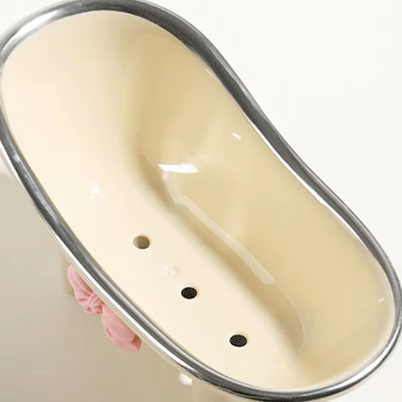 Creative No Punching Bathtub Soap Box Wall Mounted Soap Holder Bathroom Storage Rack 4