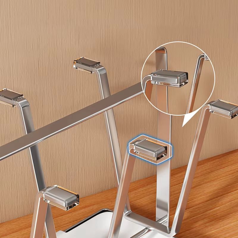 Stainless Steel Cup Holder With Drip Tray AntiSlip DustProof Glass Cup Stand 4