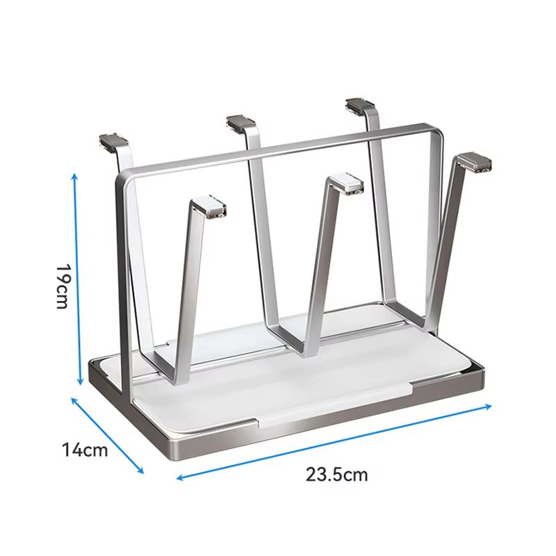 Stainless Steel Cup Holder With Drip Tray AntiSlip DustProof Glass Cup Stand 6