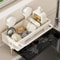 Suction Cup Storage Shelf Punch Free Wall Mounted Space Saving Kitchen Bathroom Rack 8