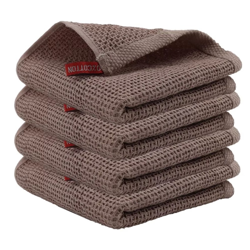 Ultra Soft Cotton Kitchen Towels 4Pack Absorbent Magic Cleaning Cloths 6