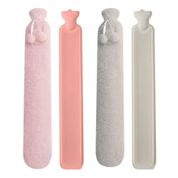 long hot water bottle with plush cover anti-burst hand warmer for winter sleep