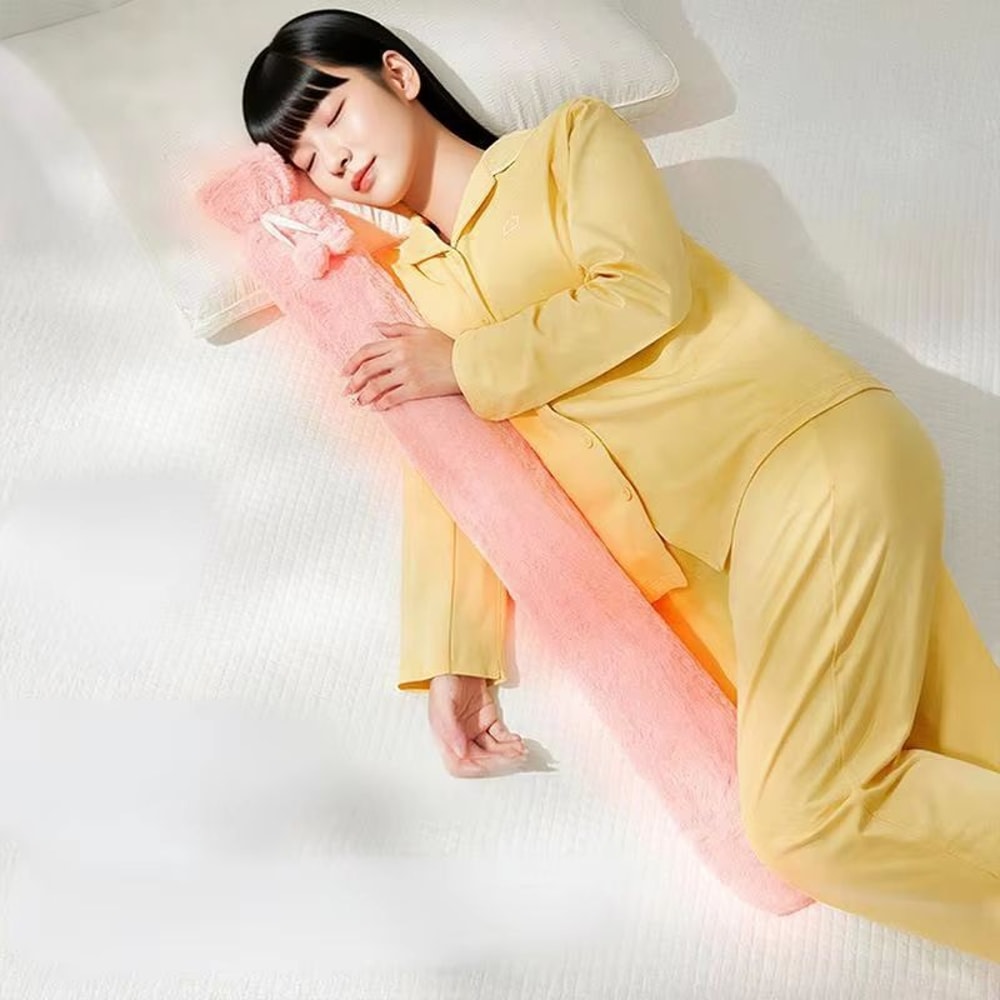 Long Hot Water Bottle With Plush Cover AntiBurst Hand Warmer For Winter Sleep 1