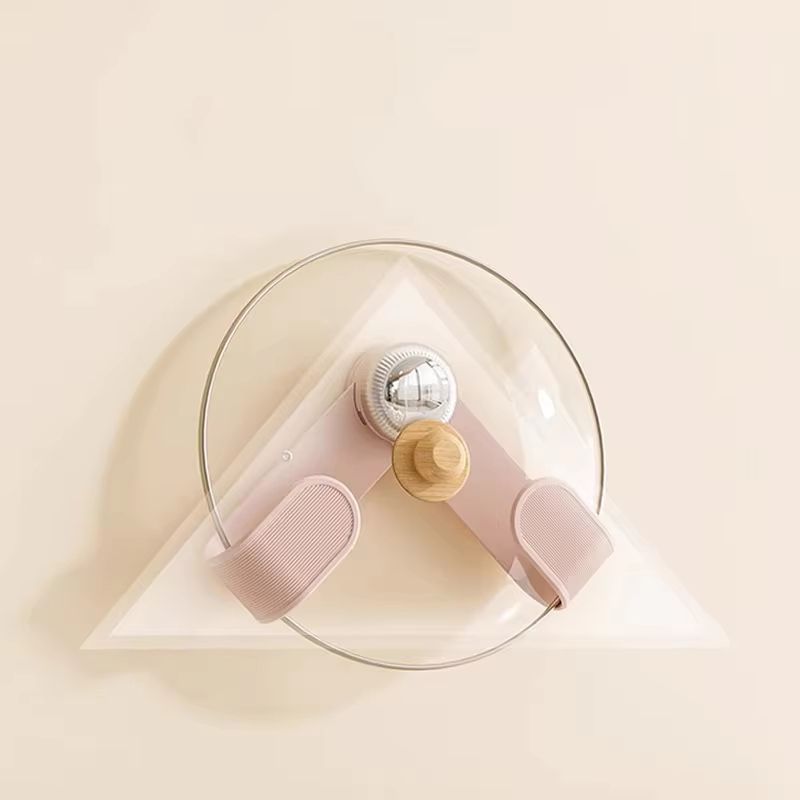 Suction Cup Rotating Pot Lid Rack No Punching Kitchen Utensil Storage Organizer 2