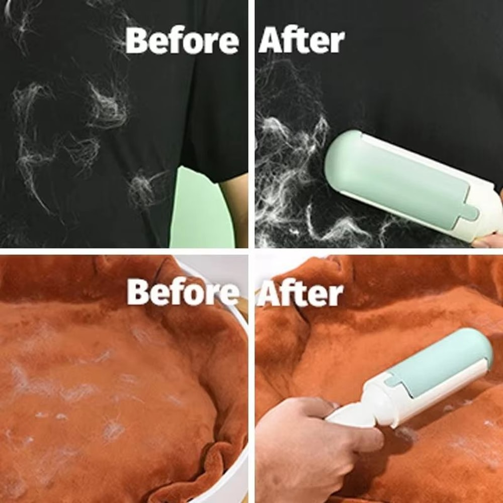 Reusable Pet Hair Remover Lint Roller Brush MultiPurpose Sticker Lint Remover 2