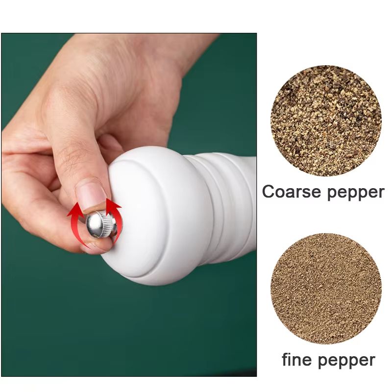 Manual 8Inch Salt And Pepper Grinder Adjustable Ceramic Spice Mill For Kitchen 4