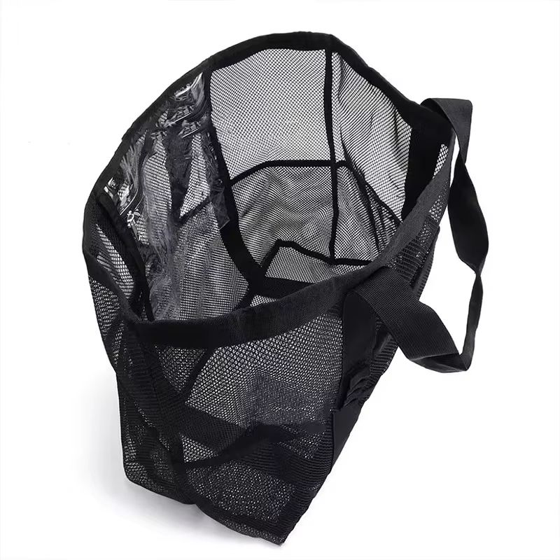 Extra Large Foldable Beach Bag With Mesh Breathable Panels And Zippered Side Pockets 3