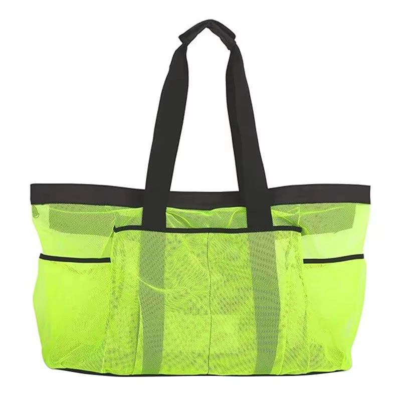 Extra Large Foldable Beach Bag With Mesh Breathable Panels And Zippered Side Pockets 4
