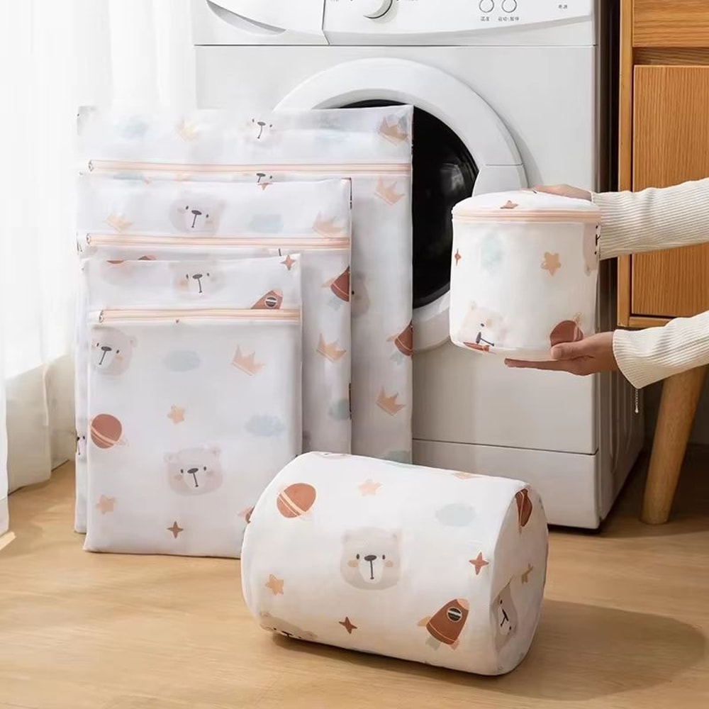 5Piece Reusable Laundry Bags With Zippers For Clothing Protection And Travel Organization 0