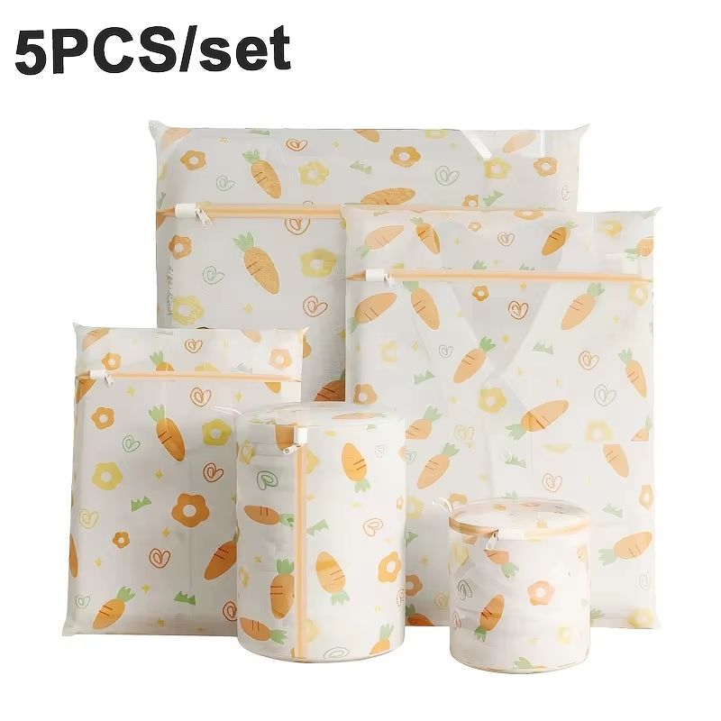 5Piece Reusable Laundry Bags With Zippers For Clothing Protection And Travel Organization 7