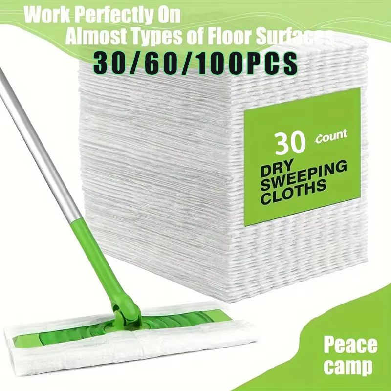Disposable Electrostatic Mop Pads 3060100 Pack Dust Removal Floor Cleaning Cloths 0